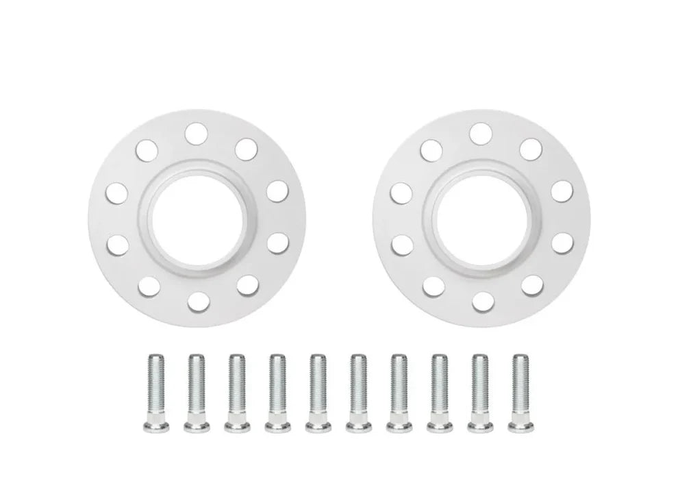 Front view of Eibach 15mm spacer kit for Lexus IS300 showing wheel studs