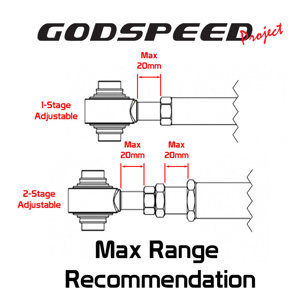 Godspeed Project Adjustable Rear Toe Arms With Ball Joints LEXUS IS300 01-05
