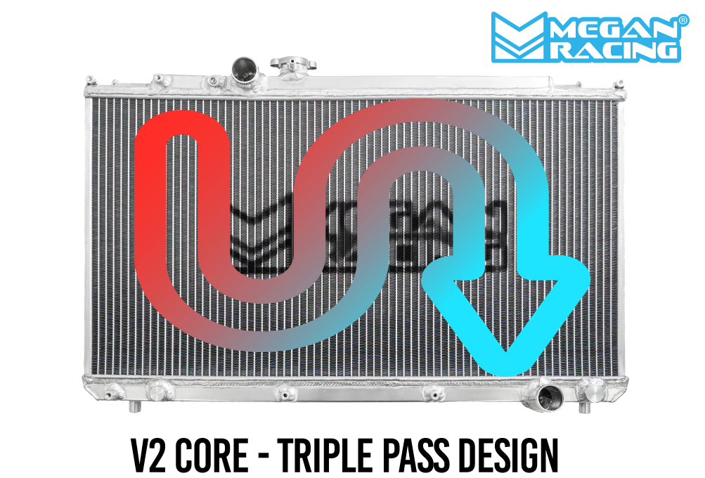 Megan Racing V2 Radiator Triple Pass Lexus IS300 2001-2005
