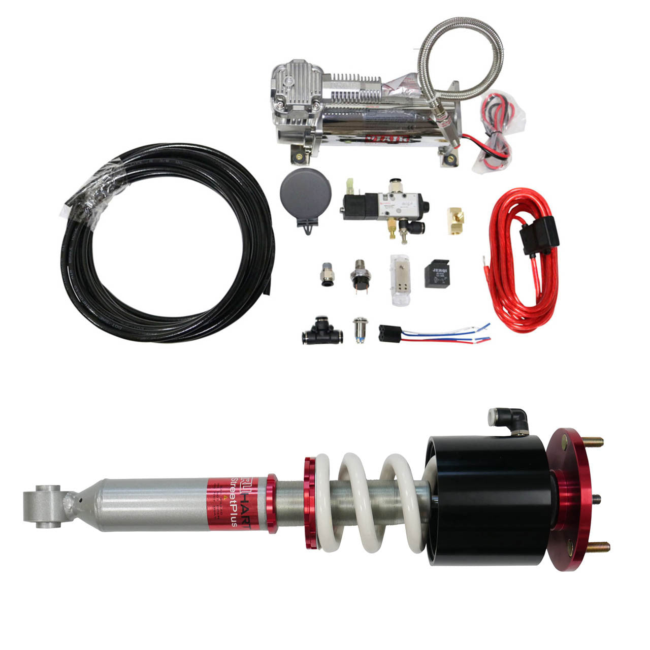 TruHart StreetPlus Coilovers w/ Front Air Cups + Gold Tankless Control System LEXUS IS300 01-05