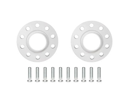 Front view of Eibach 15mm spacer kit for Lexus IS300 showing wheel studs