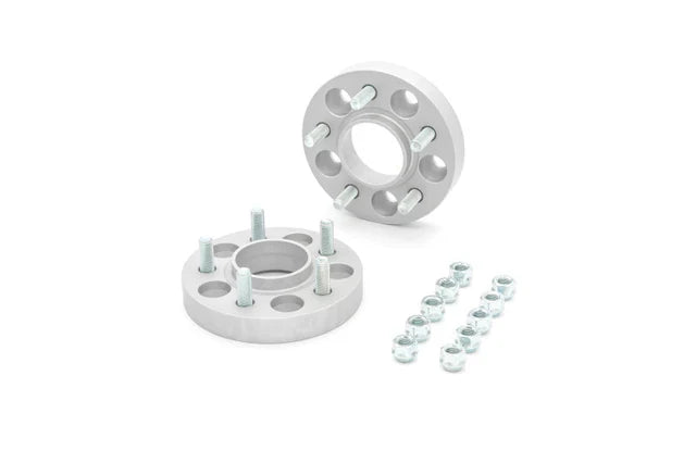 Front view of Eibach 20mm spacer kit for Lexus IS300 showing wheel studs