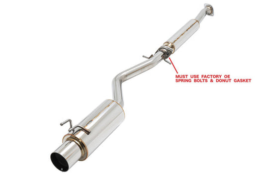 Alternative angle of the APEXi N1 muffler on a Lexus IS300, showing the high-flow piping transition and the premium polished finish of the N1 Evolution series