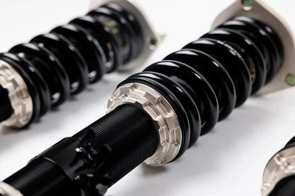 BC Racing coilover spring and adjustment collar close-up for Lexus IS300 suspension system