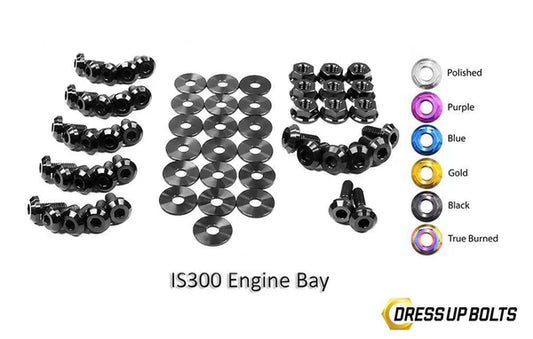 Dress Up Bolts black titanium full engine bay kit for Lexus IS300 1998–2005