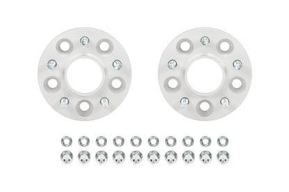 Front view of the Eibach Pro-Spacer 25mm kit for Lexus IS300, showing the high-strength aluminum spacers with pre-installed wheel studs