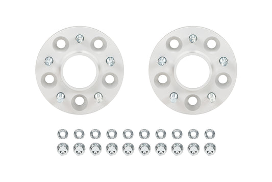 Front view of the Eibach Pro-Spacer 25mm kit for Lexus IS300, showing the high-strength aluminum spacers with pre-installed wheel studs