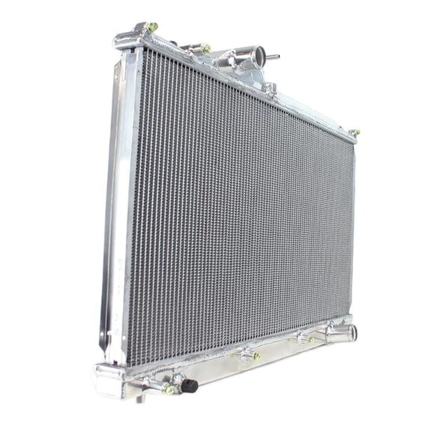 Koyo radiator for Lexus IS300 2001-2005 manual transmission rear view showing core and end tank construction