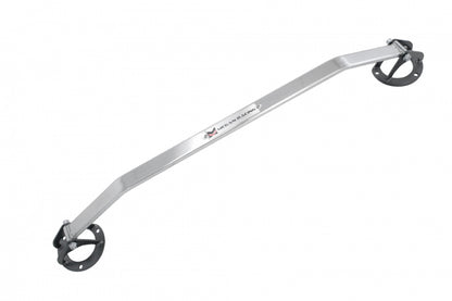 Megan Racing Race-Spec front strut tower bar for 2001-2005 Lexus IS300, featuring a polished aluminum one-piece design