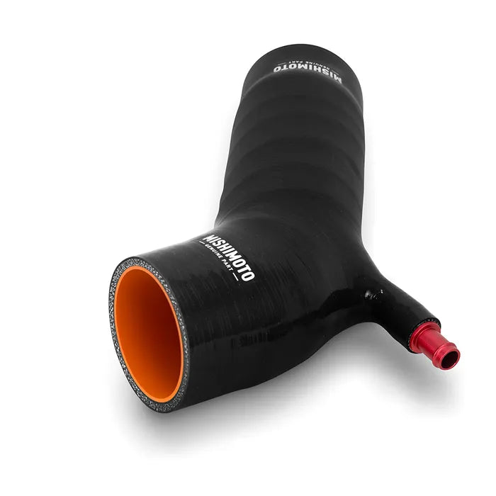 Mishimoto Performance air intake hose kit for Lexus IS300 2001-2005 shown from individual angle highlighting silicone hose shape, bends, and connection points