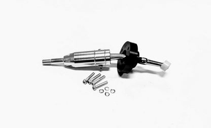 NST short shifter for Lexus IS300 shown from final angle highlighting full assembly, shift lever, and mounting base construction details