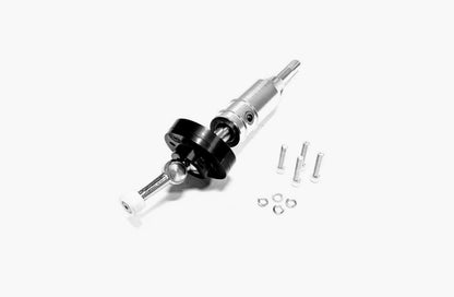 NST short shifter for Lexus IS300 shown from different angle highlighting shift lever assembly, pivot mechanism, and mounting base
