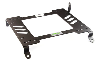 Planted passenger side seat bracket for Lexus IS300 2001-2005 shown from different angle highlighting mounting points and steel construction
