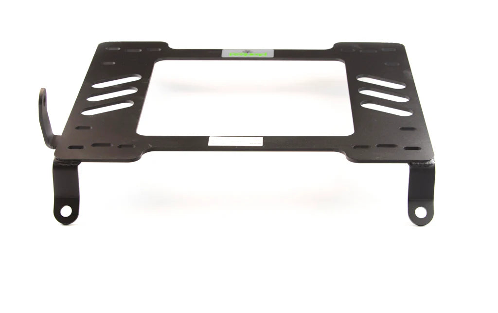 Planted passenger side seat bracket for Lexus IS300 2001-2005 head-on view showing bracket structure and mounting alignment points