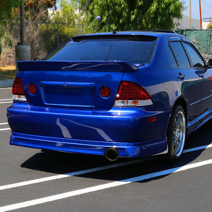 Spec-D LED tail lights with chrome housing and red clear lens installed on car rear view showing fitment and illumination