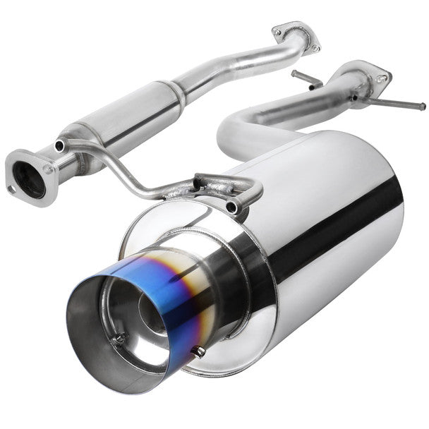 Spec-D T-304 stainless steel cat back exhaust system with burnt tip performance exhaust upgrade