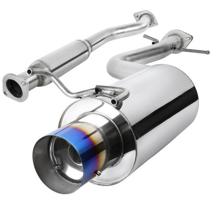 Spec-D T-304 stainless steel cat back exhaust system with burnt tip performance exhaust upgrade