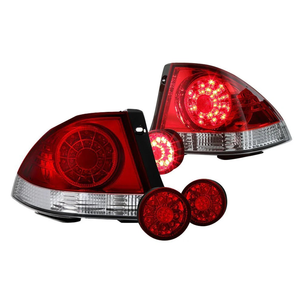 Spyder Auto LED red and clear tail lights with inner trunk lights for Lexus IS300 2001-2003 aftermarket rear lighting upgrade