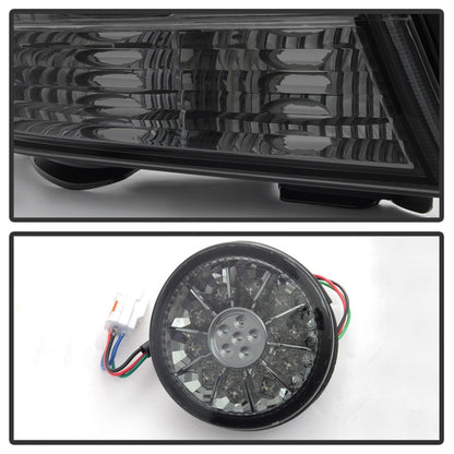 Spyder Auto LED smoke tail lights with inner trunk lights for Lexus IS300 2001-2003 close-up of trunk-mounted LED light section showing illumination detail