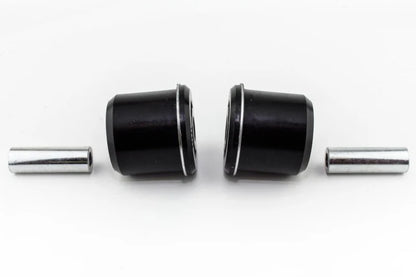 Whiteline radius arm to chassis lower front bushing for Lexus IS300 2001-2005 shown from alternate angle highlighting individual pieces