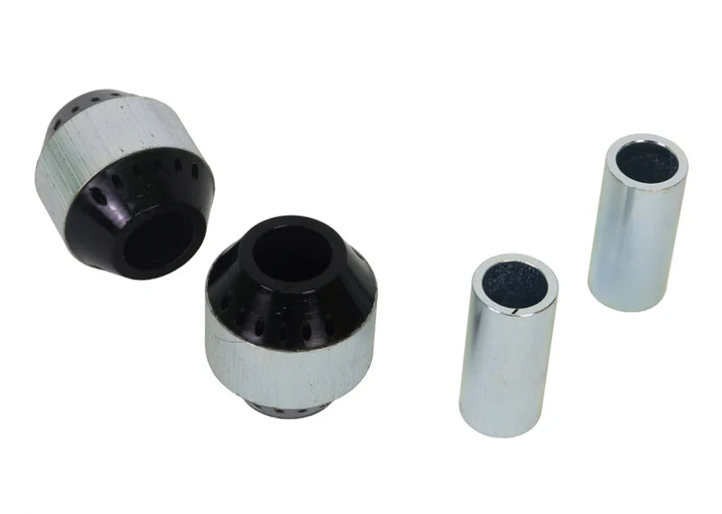 Whiteline radius arm to chassis lower front bushing for Lexus IS300 2001-2005 shown from different angle highlighting bushing design and mounting points